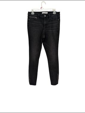 Athleta Black Skinny Jeans with Ankle Zippers